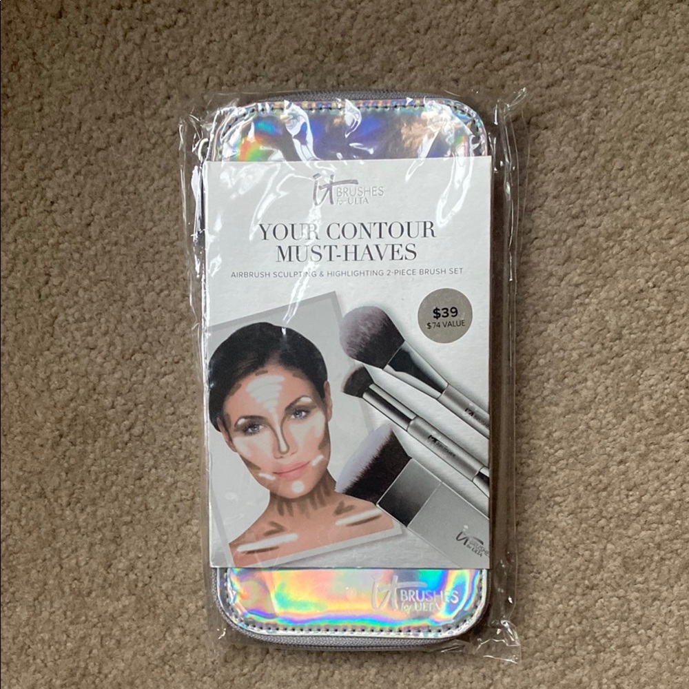 Ulta Beauty Silver Eye Contour Brush Set